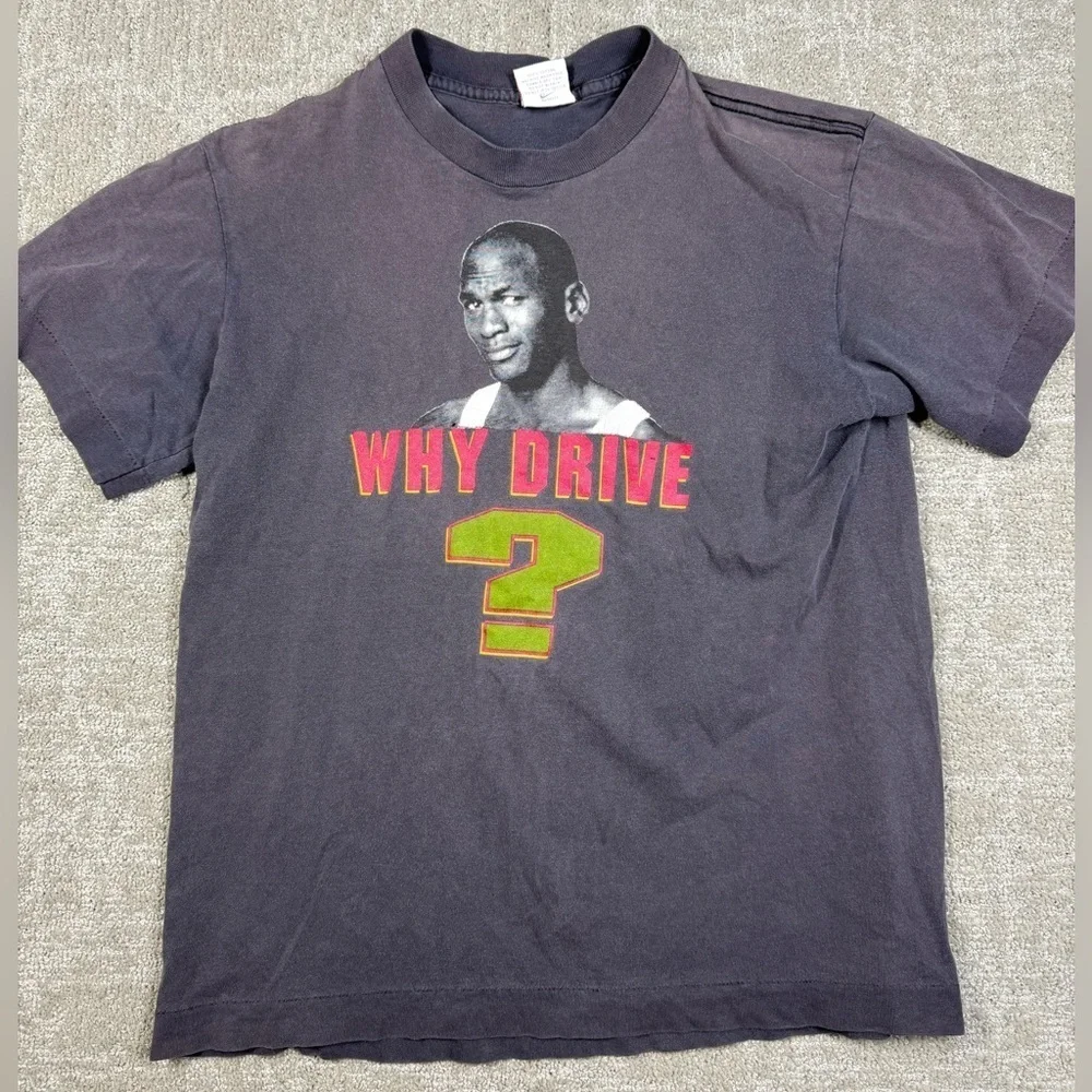 Vintage 90s Nike “Why Drive, You can Fly” Single Stitch Youth Medium T Shirt